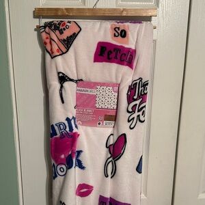Mean Girls Plush Blanket - Pink and White